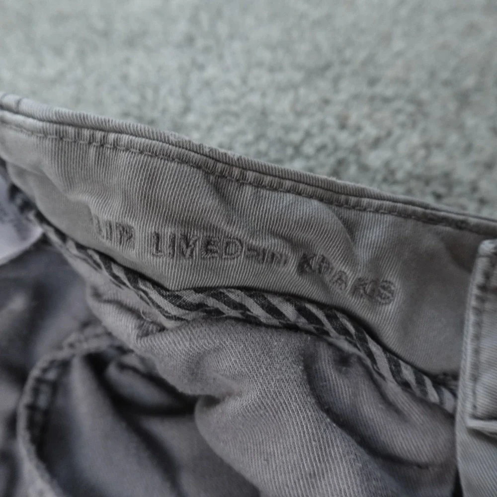 American Eagle Pants Mens 30X34 Gray Chino Trouser Straight Stretch Flex Preppy